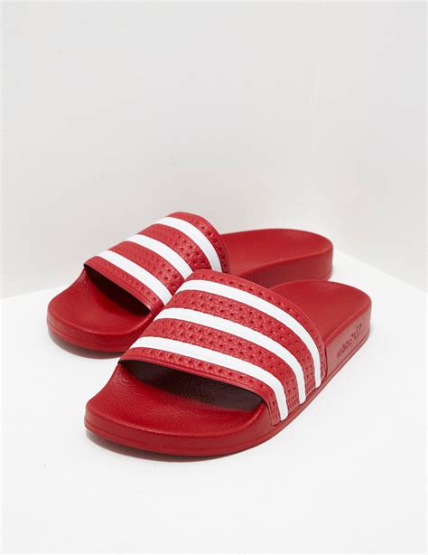 adidas slides red men.